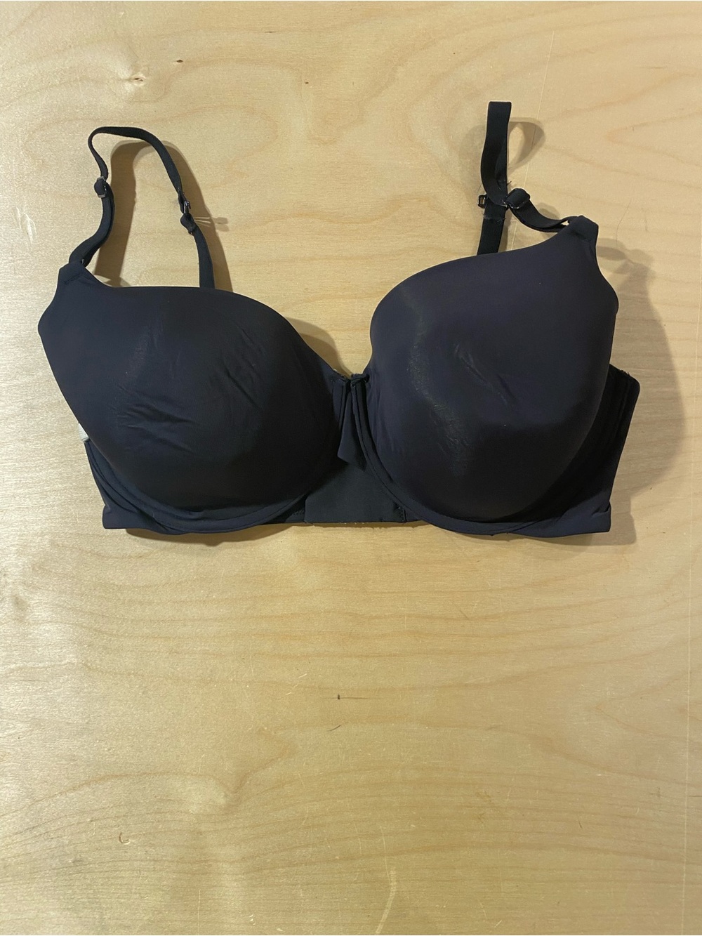 Harper Wilde Underwire Smooth Black T-Shirt Bra 38DD (BD)